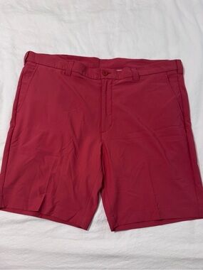 Roundtree & Yorke Red Flat Front Chino Shorts
